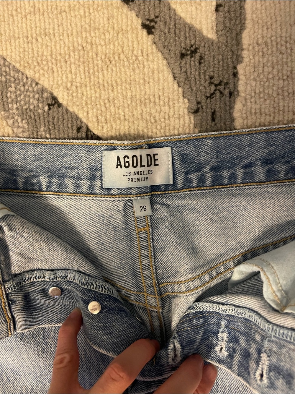 Agolde Light Blue High-Rise Denim Jeans